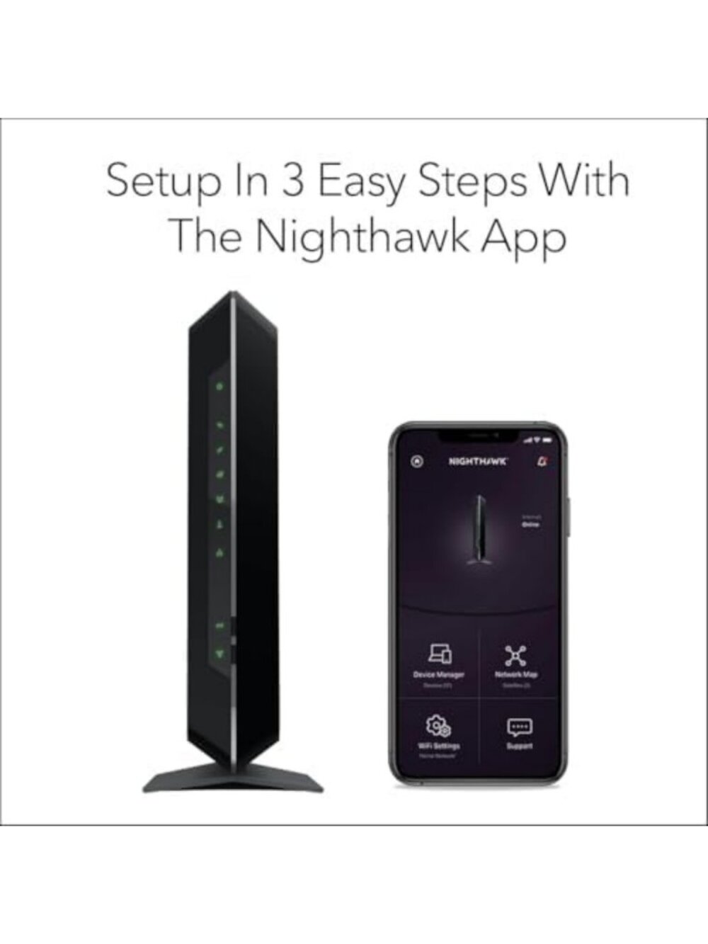 High-Speed WiFi Cable Modem Router Combo, DOCSIS 3.0, Compatible with Xfinity - Picture 5 of 5